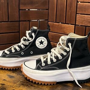 Converse Black High-Top Platform Sneakers